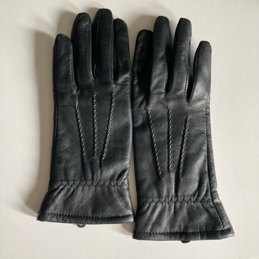 Vintage Black Leather Gloves